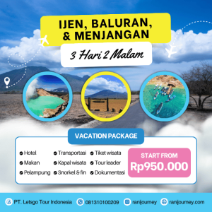 paket wisata ijen baluran menjangan